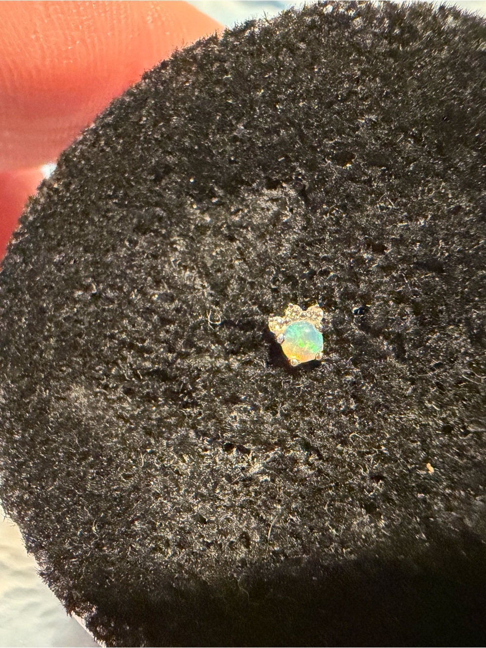 14k white gold opal and diamond - Modern Mood Leia - Picture 3 of 5